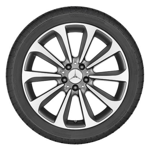 Set di cerchi Mercedes-Benz da 19 pollici | Classe C W205 | ruota a 10 razze | grigio himalaya | A20540129/30007X21-Satz