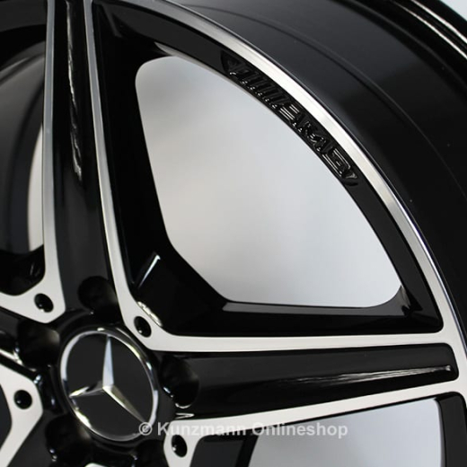 Set cerchi C 43 AMG 18 pollici 5 razze nero Classe C W205 originale Mercedes-Benz | A2054014800/72007X23-Satz
