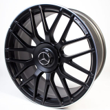Set di cerchi forgiati C63 AMG 19 pollici Classe C W205 a razze incrociate nero Original Mercedes‑B