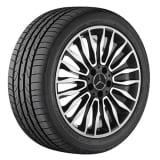 Set di cerchi Mercedes-Benz da 18 pollici Classe C W205 ruota multirazze nero opaco