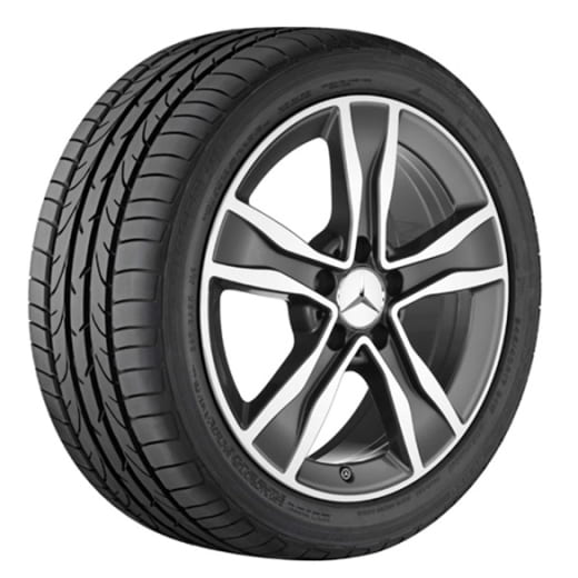 Cerchi 17 pollici Classe C W205 a 5 razze originali Mercedes-Benz | A20540108007X44-Satz