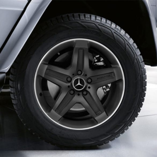 Set cerchi AMG originali G55 G63 19 pollici | G-Class W463 | ruota a 5 razze | nero | B66031535-AMG