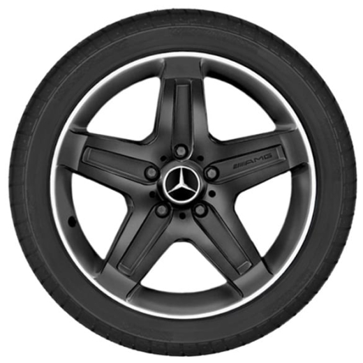 Set cerchi AMG originali G55 G63 19 pollici | G-Class W463 | ruota a 5 razze | nero | B66031535-AMG