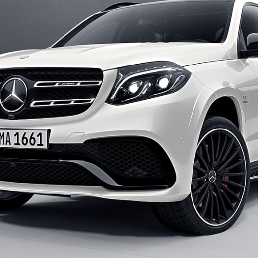Set di cerchi AMG 22 pollici GLS X166 nero opaco / bordo lucidato Originale Mercedes-Benz | A16640133007X71-Satz