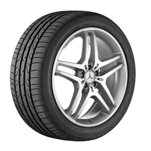 Set cerchi AMG 21 pollici | Classe M W166 | cerchi a 5 doppie razze | AMG originale | argento | 21 pollici | A16640137007X25-B