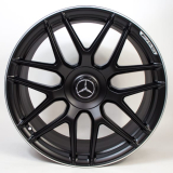 Set di cerchi forgiati AMG 20 pollici S-Klasse W222 a razze incrociate nero Mercedes-Benz originale