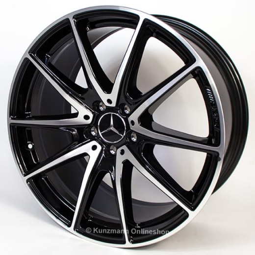 Set di cerchi AMG 20 pollici Classe S W222 5 doppie razze Original Mercedes-Benz nero | A2224014000/4100-7X23