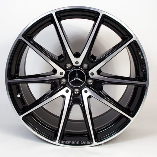 Set di cerchi AMG 20 pollici Classe S W222 5 doppie razze Original Mercedes-Benz nero | A2224014000/4100-7X23