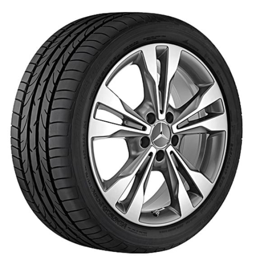 Set cerchi 18 pollici | ruota a 5 doppie razze | Mercedes-Benz Classe V | grigio tremolit | A44740144007X44-Satz