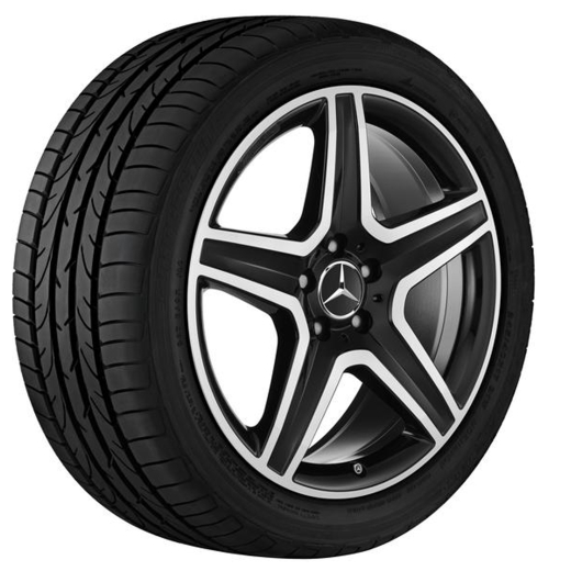 Set cerchi AMG 19 pollici | GLA X156 | cerchio a 5 razze | nero | A15640106007X23-GLA