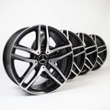 Set di cerchi da 18 pollici GLA X156 nero / tornito lucido originale Mercedes-Benz