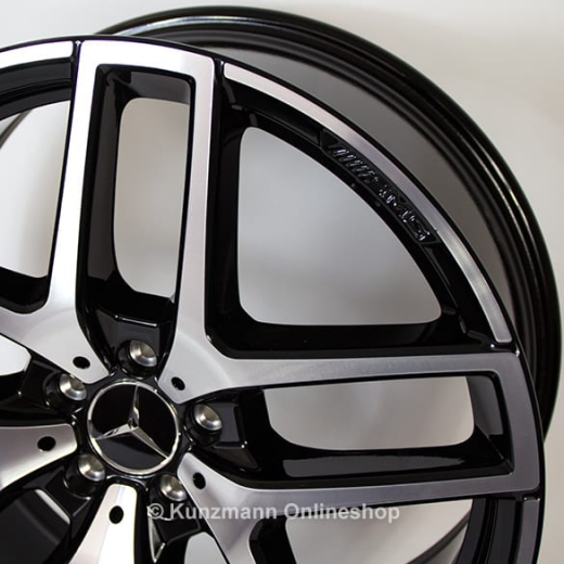 Set di cerchi AMG 21 pollici design a 5 doppie razze GLE C292 originale Mercedes-Benz | A2924012900/1700-7X23