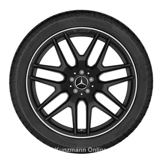 Set di cerchi AMG 22 pollici a razze incrociate nero opaco GLE Coupé C292 Original Mercedes-Benz | A29240124007X71/25007X71