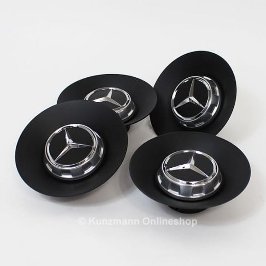 Coprimozzo AMG | Copertura cerchio forgiato | Mercedes-Benz Classe S Coupé C217 | nero opaco | S63-217-black-Nabendeckel