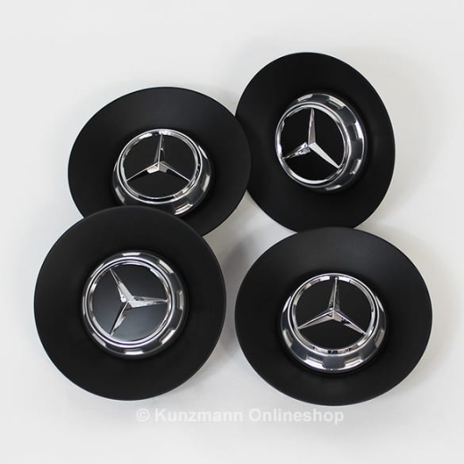 Coprimozzo AMG | Copertura cerchio forgiato | Mercedes-Benz Classe S Coupé C217 | nero opaco | S63-217-black-Nabendeckel