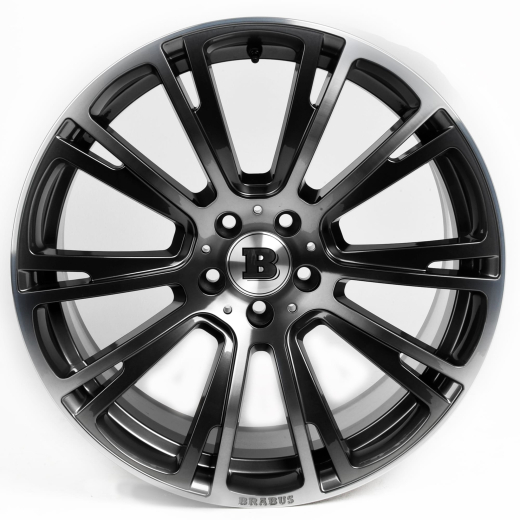Set di cerchi Brabus da 19 pollici C 63 AMG Monoblock R design a 5 doppie razze liquid Titanium smoked anthrazit totalmente lucidi C-Klasse W205 | Mono-R-205-C63AMG