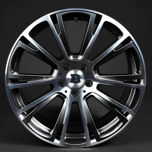 Set di cerchi Brabus da 19 pollici C 63 AMG Monoblock R design a 5 doppie razze liquid Titanium smoked anthrazit totalmente lucidi C-Klasse W205 | Mono-R-205-C63AMG