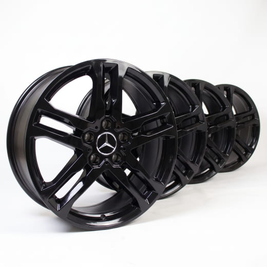 Set di cerchi Mercedes-Benz da 18 pollici | G-Klasse W463 | Sport | nero | A46340125027X43-Satz