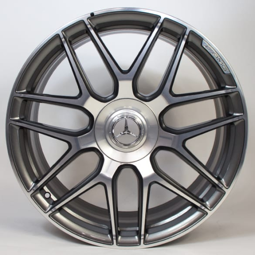 Set di cerchi forgiati AMG da 20 pollici classe S W222 a razze incrociate grigio originale Mercedes-Benz | A2224014200/4300-7X21-W222