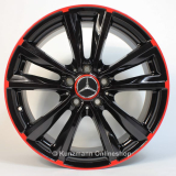 Jeu de jantes 18 pouces 5 doubles branches, rebord de jante rouge, B-Klasse W246, original Mercedes‑