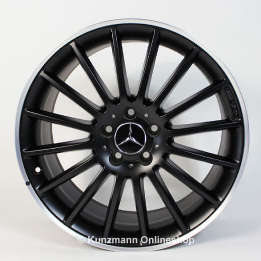Jeu de jantes AMG 19 pouces noir avec rebord argenté CLA W117 Styling V / 5 de la CLA45 AMG | A17640105027X36-CLA
