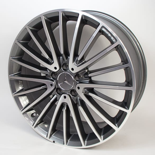 Lot de jantes AMG 20 pouces gris titane à rayons multiples GLA X156 Mercedes-Benz d'origine | A15640129007X21-Satz
