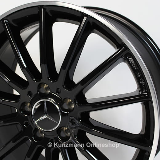 Jeu de jantes AMG multibranches | Classe A W176  | 18 pouces | Original Mercedes-Benz | noir | A17640102007X23-176