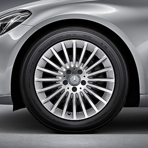 Jeu de jantes Mercedes-Benz 17 pouces | Classe C W205 | roue multibranches | vanadium argent | A20540156007X45/55007X45-Satz