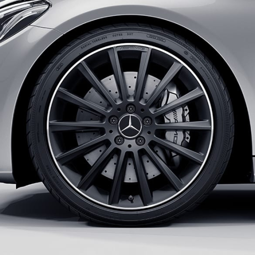 Jeu de jantes C 43 AMG 19 pouces Mercedes-Benz C-Klasse W205 à multiples rayons noir mat | A2054015400/66007X71-Satz