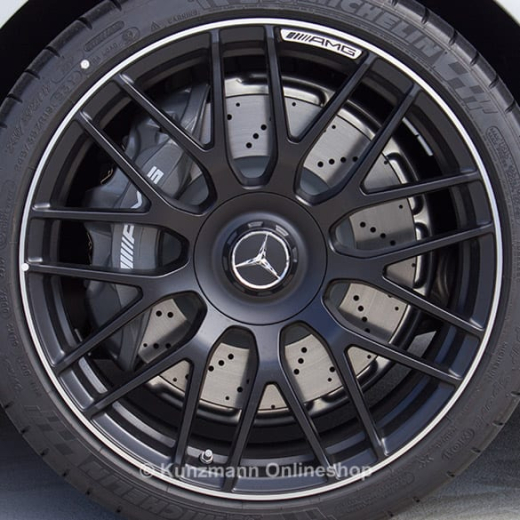 Jeu de jantes forgées AMG 19 pouces C-Klasse W205 à rayons croisés noir original Mercedes-Benz | A2054011700/18007X71-Satz