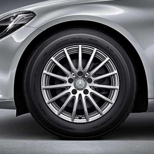 Jeu de jantes Mercedes-Benz 16 pouces | Classe C W205 | roue multibranches | argent vanadium | A20540125/26027X45-Satz