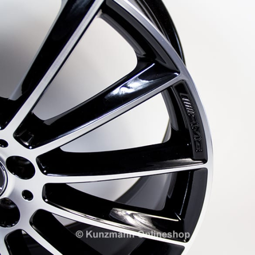 Jeu de jantes E43 AMG 20 pouces Classe E W213 à branches multiples noir original Mercedes-Benz  | A21340139/2300-7X23