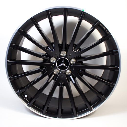Lot de jantes AMG 22 pouces GLS X166 noir mat / bord poli, original Mercedes-Benz | A16640133007X71-Satz