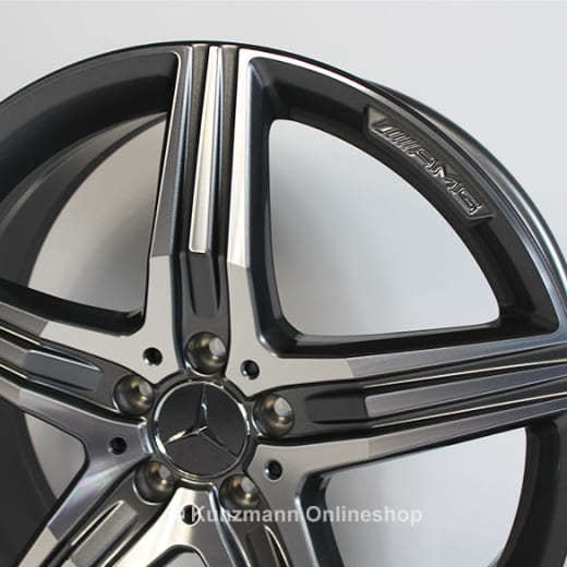 Jeu de jantes AMG 5 branches | 20 pouces | Classe S W222 | Original Mercedes-Benz | gris titane | A2224011200/1300-7X21