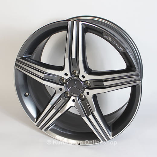 Jeu de jantes AMG 5 branches | 20 pouces | Classe S W222 | Original Mercedes-Benz | gris titane | A2224011200/1300-7X21