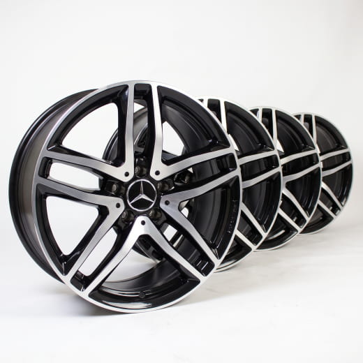Lot de jantes Mercedes-Benz 18 pouces | GLA X156 | Roue à 5 doubles branches | noir | A15640101007X23-GLA