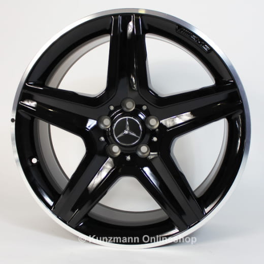 Jeu de jantes AMG 19 pouces | Mercedes-Benz GLA X156 | roue à 5 branches | noir / poli | A15640106007X72-GLA