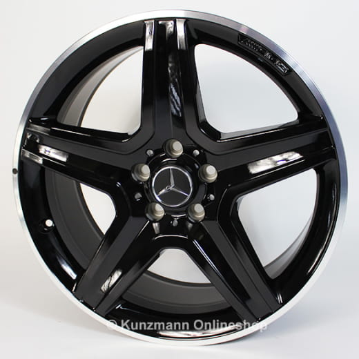 Jeu de jantes AMG 19 pouces | Mercedes-Benz GLA X156 | roue à 5 branches | noir / poli | A15640106007X72-GLA