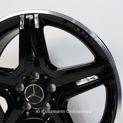 Jeu de jantes AMG 19 pouces | Mercedes-Benz GLA X156 | roue à 5 branches | noir / poli | A15640106007X72-GLA