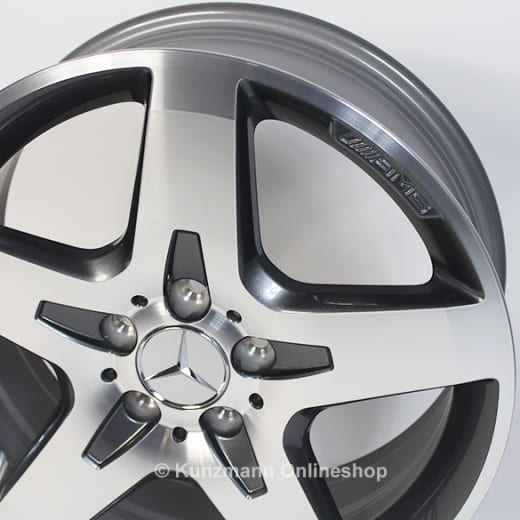 Ensemble de jantes AMG 18 pouces | GLA X156 | roue 5 branches | argent poli | A15640105007X21-GLA