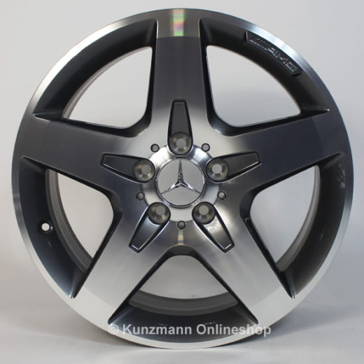 Ensemble de jantes AMG 18 pouces | GLA X156 | roue 5 branches | argent poli | A15640105007X21-GLA