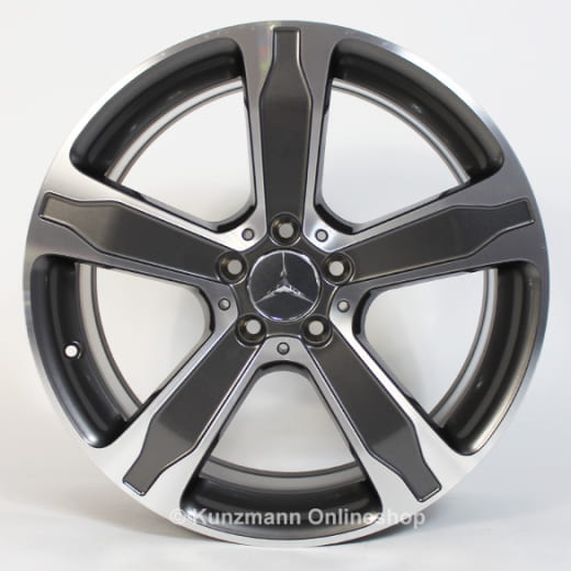 Jeu de jantes à 5 rayons | 19 pouces | GLA X156 | Original Mercedes-Benz | gris tremolit | A15640103007X44-GLA
