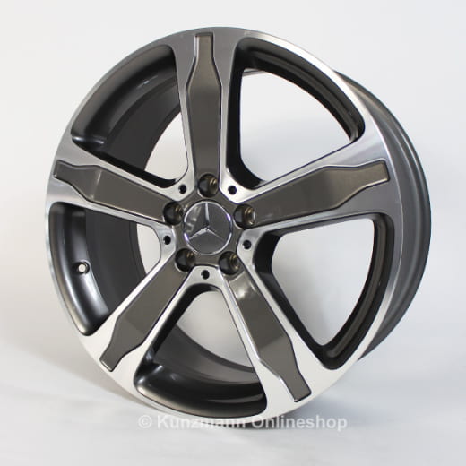 Jeu de jantes à 5 rayons | 19 pouces | GLA X156 | Original Mercedes-Benz | gris tremolit | A15640103007X44-GLA