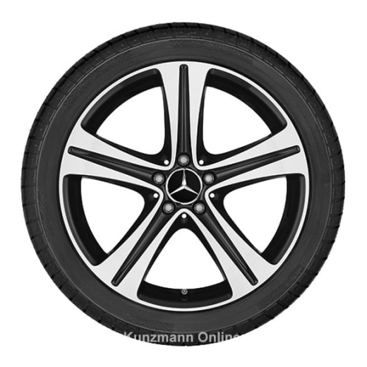 Lot de jantes 19 pouces à 5 branches noir SL R231 Original Mercedes-Benz | A23140114007X23/15007X23-Satz