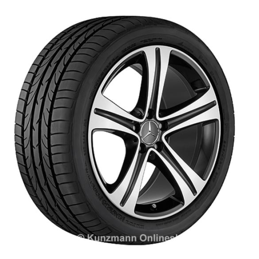 Lot de jantes 19 pouces à 5 branches noir SL R231 Original Mercedes-Benz | A23140114007X23/15007X23-Satz