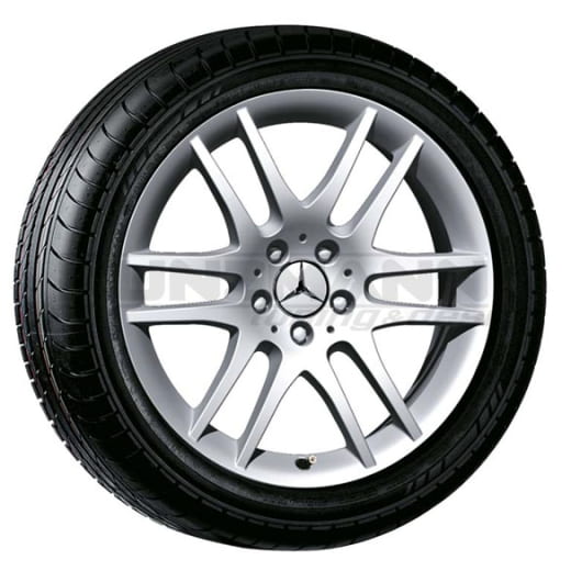 Lot de jantes à 6 doubles branches | 18 pouces | SLK R171 | Original Mercedes-Benz | argent | 