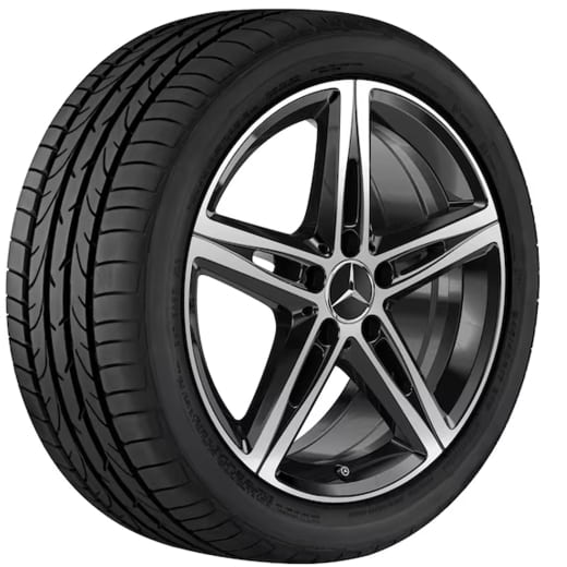 Roues été 18 pouces noires 5 branches Original Mercedes-Benz Hankook | Q44024311003A-Set