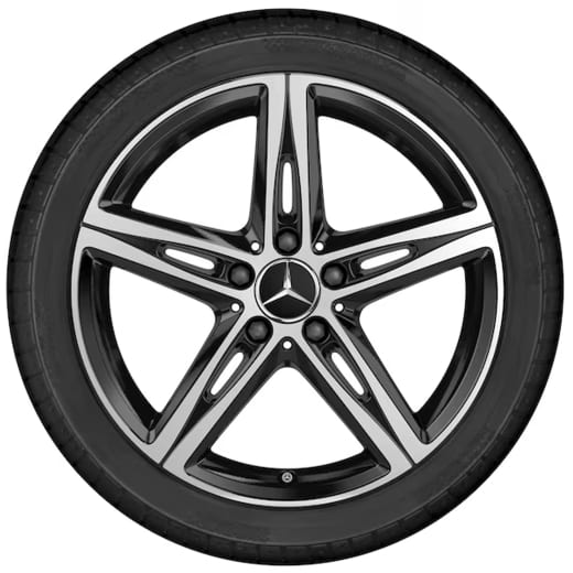 Roues été 18 pouces noires 5 branches Original Mercedes-Benz Hankook | Q44024311003A-Set