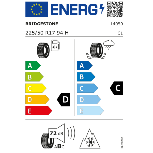 Pneus hiver Classe C 205 17 pouces tremolit Original Mercedes-Benz | Q44014191116A/17A