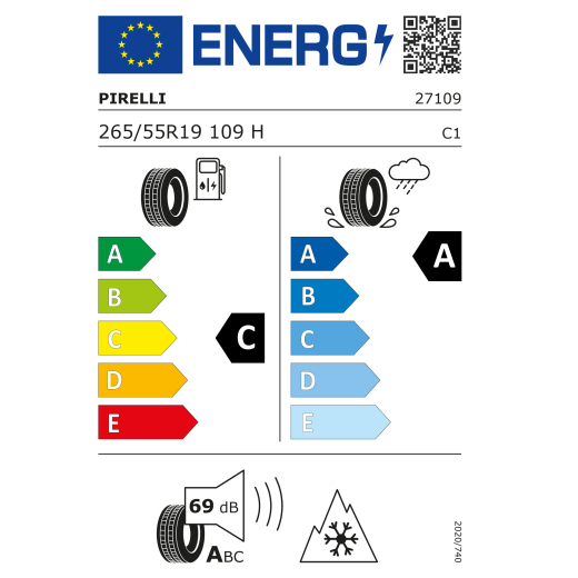 Pneus hiver 19 pouces Classe G W463A Mercedes-Benz d'origine | Q440301711320/30